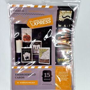 Anita Goodesign Express September 2016 Halloween Embroiderd Cards Project